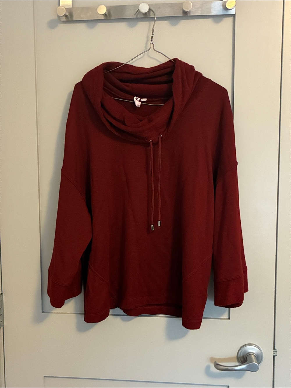Cable & Gauge Women's Cowl Neck Sweater - Burgundy Size Small EUC